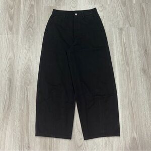 Black High-Waist
Wide-Leg Trousers — Women's S